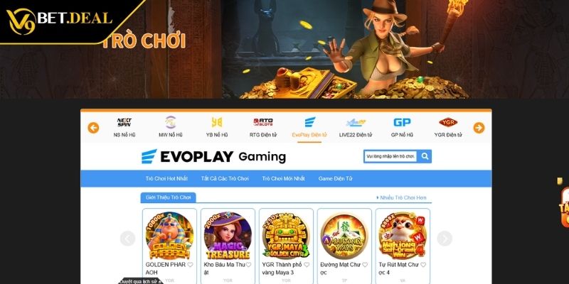 Nổ Hũ Evoplay V9BET Khám Phá Kho Game Khủng Nhất Năm 2025 1 Giới thiệu sảnh nổ hũ Evoplay V9BET