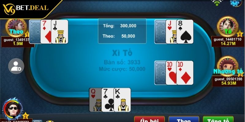 Xì Tố V9bet - Trải Nghiệm Trò Chơi Bài Hấp Dẫn Cho Mọi Người 2 Luật chơi Xì Tố V9bet cơ bản